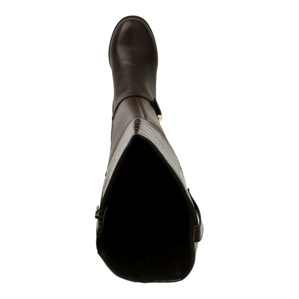 KAREN SCOTT Womens Brown Vickyy Round Toe Block Heel Zip-Up Riding Boot 5.5 M - Picture 2 of 4